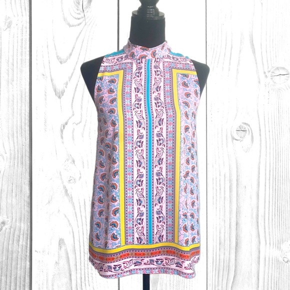 Gianni Bini Zip Up Tank Size Small Colorful - Picture 1 of 7